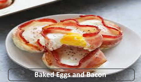 Baked Eggs and Bacon Breakfast Recipe keto diet goal.